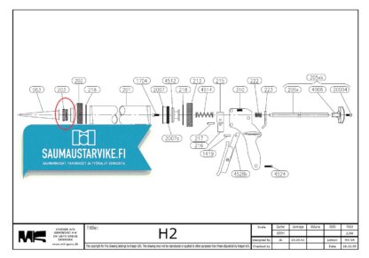 Sulzer - MK - Kröger Suuttimen sovitinpala (203)